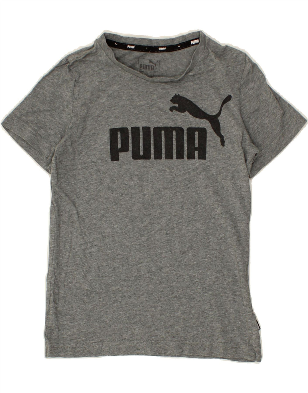 PUMA Boys Graphic T-Shirt Top 9-10 Years Grey Cotton Vintage Puma and Second-Hand Puma from Messina Hembry 