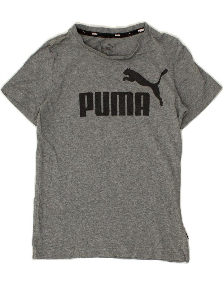 PUMA Boys Graphic T-Shirt Top 9-10 Years Grey Cotton Vintage Puma and Second-Hand Puma from Messina Hembry 