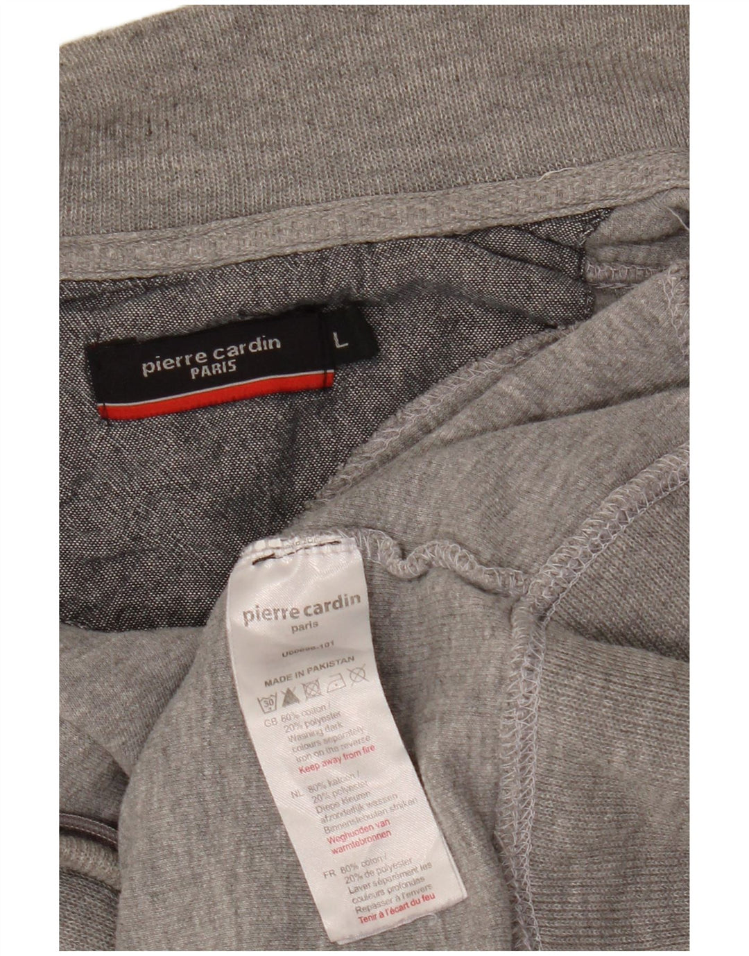 PIERRE CARDIN Womens Tracksuit Top Jacket UK 16 Large Grey Cotton