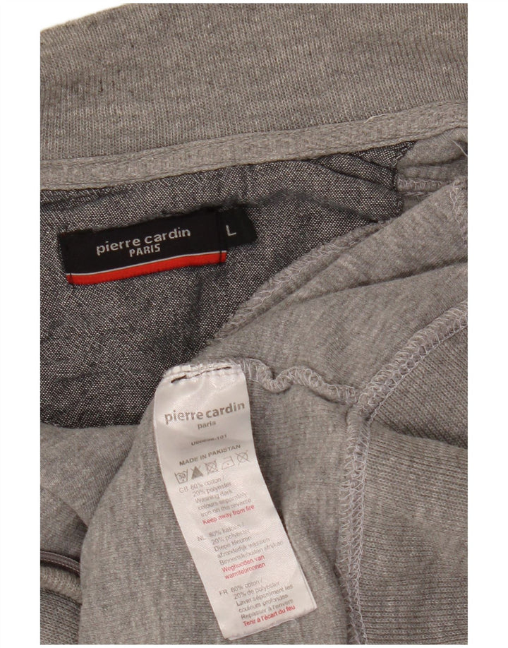PIERRE CARDIN Womens Tracksuit Top Jacket UK 16 Large Grey Cotton