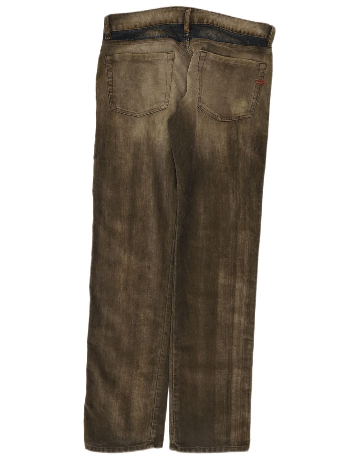 Diesel Womens Straight Jeans W32 L32 Khaki Polyester