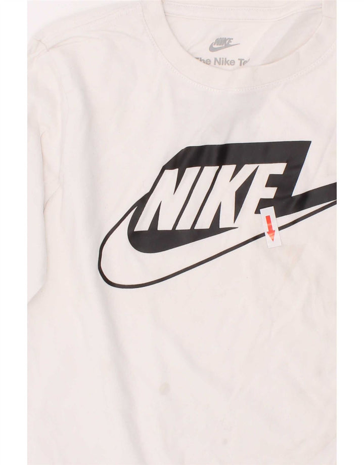 Nike Boys Graphic Top Long Sleeve 4-5 Years Small White