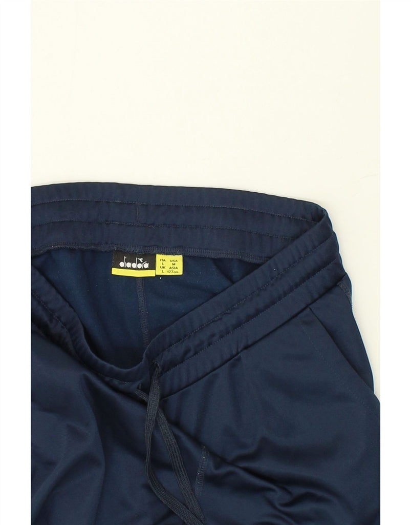 DIADORA Mens Tracksuit Trousers Joggers Large Navy Blue Polyester | Vintage Diadora | Thrift | Second-Hand Diadora | Used Clothing | Messina Hembry 