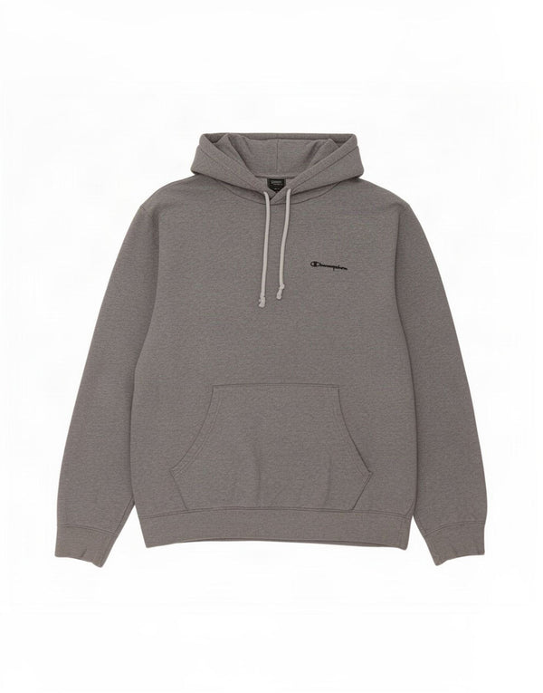 Champion Mens Hoodie Jumper XL Grey Cotton