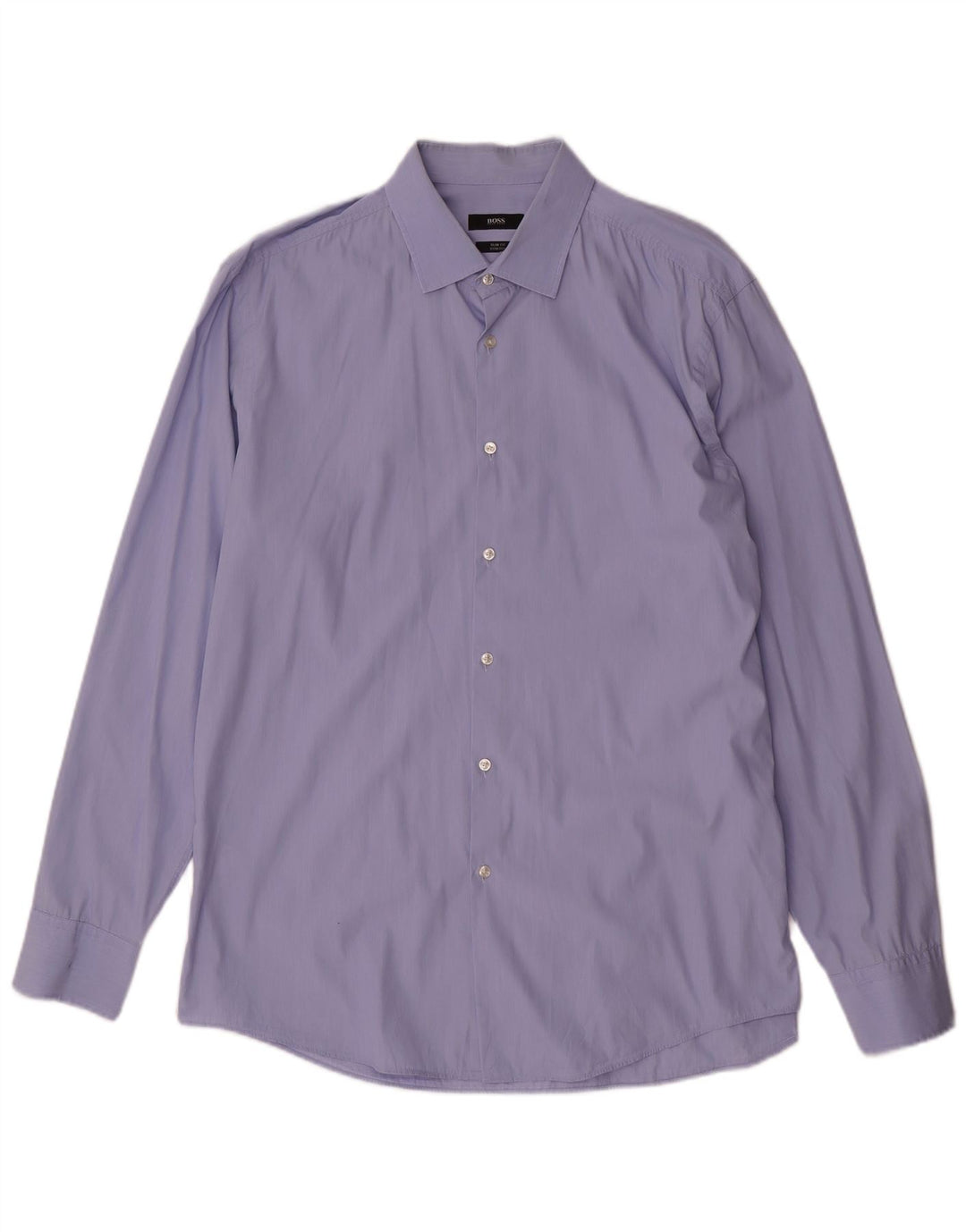 Hugo Boss Mens Slim Fit Shirt Size 43 17 XL Blue Cotton