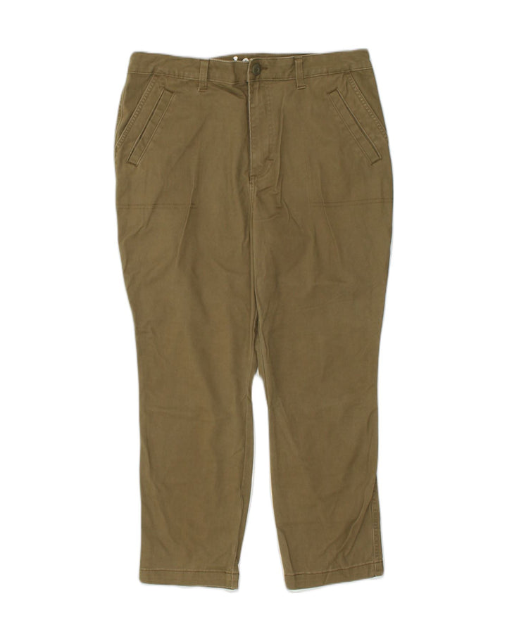 LEE Womens Regular Fit High Waist Slim Cropped Trousers W32 L24  Khaki | Vintage Lee | Thrift | Second-Hand Lee | Used Clothing | Messina Hembry 