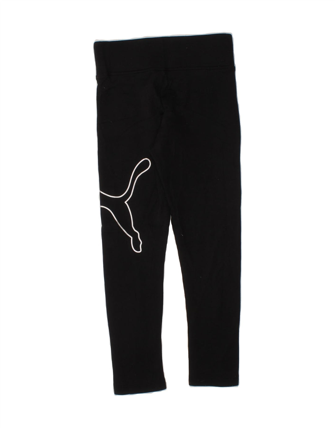 PUMA Girls Graphic Leggings 5-6 Years Small  Black Vintage Puma and Second-Hand Puma from Messina Hembry 