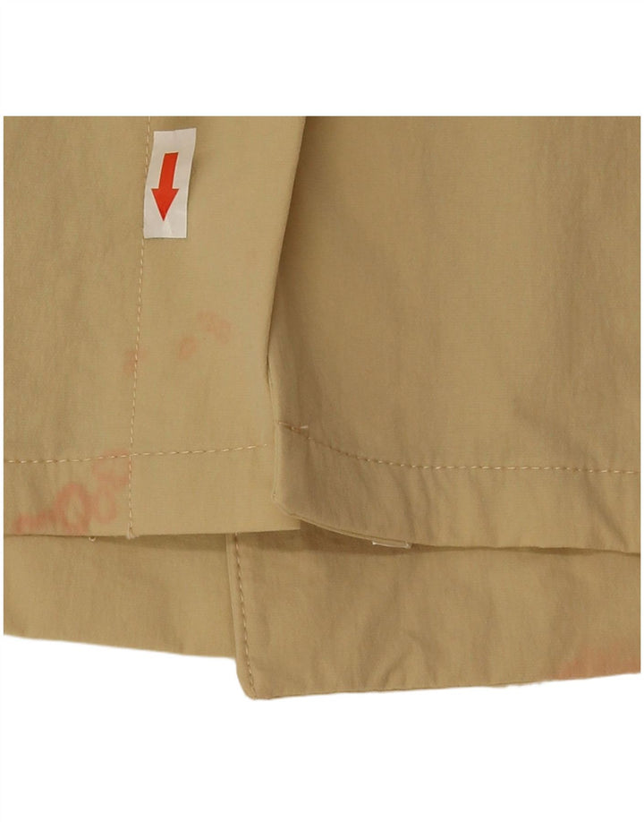 Zara Mens Double Breasted Coat UK 40 Large Beige Polyamide