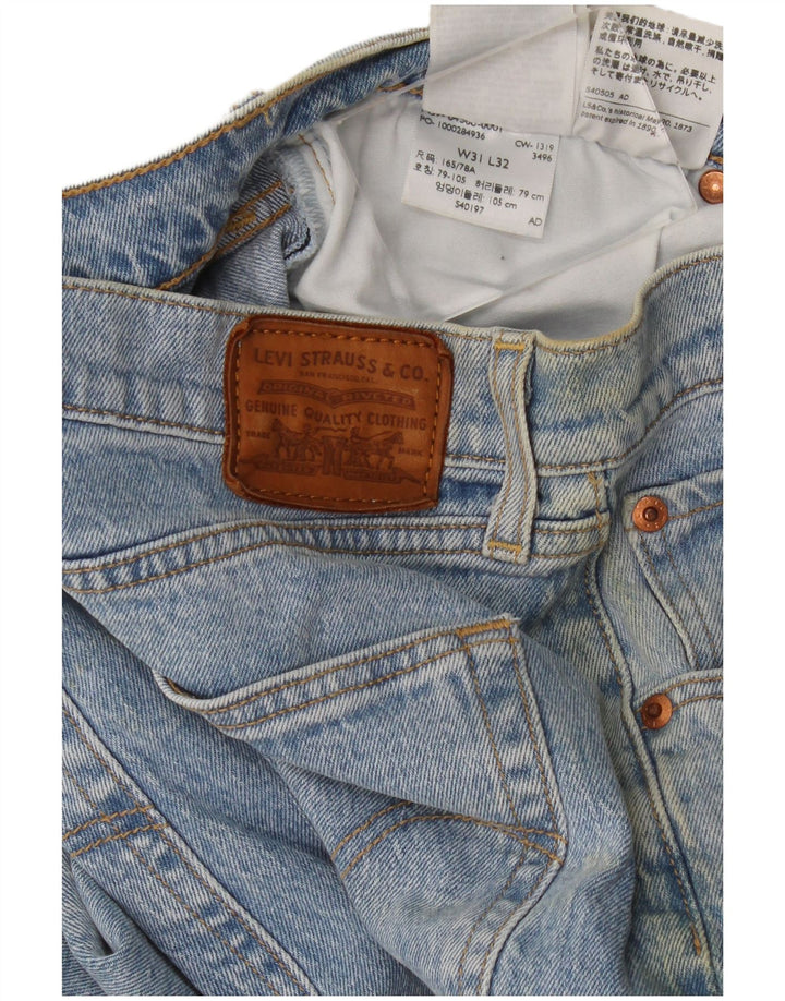 Levi's Womens Ribcage Flared Jeans W31 L32 Blue Cotton