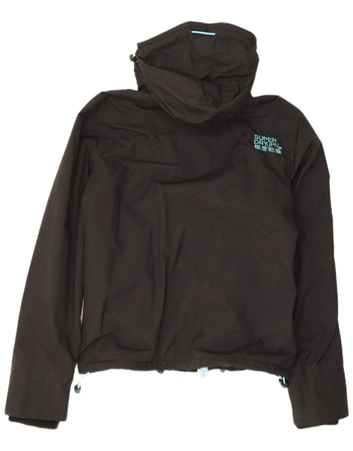 Superdry Mens Windcheater Hooded Windbreaker Jacket UK 38 Medium Black