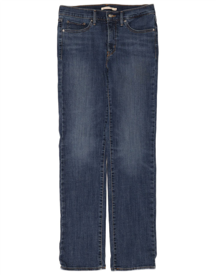 Levi's Womens 314 Shaping Straight Jeans W30 L32 Blue Cotton