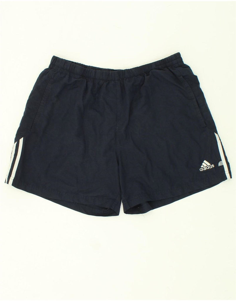 ADIDAS Mens Sport Shorts Large Navy Blue Polyester Vintage Adidas and Second-Hand Adidas from Messina Hembry 