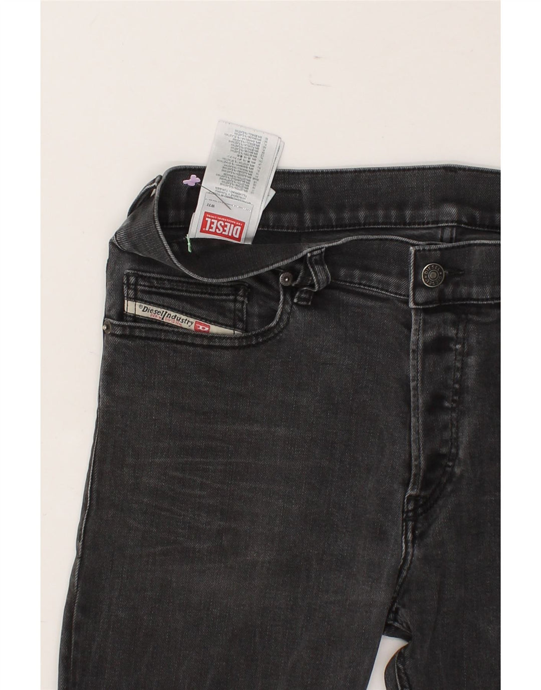 DIESEL Mens Slim Jeans W32 L32 Black Cotton