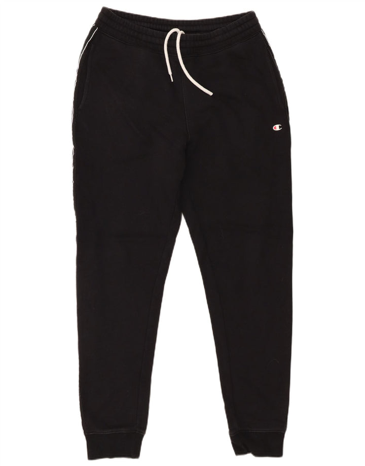 Champion Mens Graphic Tracksuit Trousers Joggers Small  Black