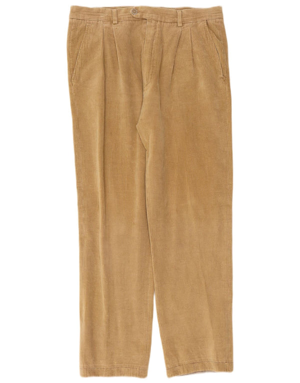 Fila Mens Pegged Corduroy Trousers W34 L31 Beige