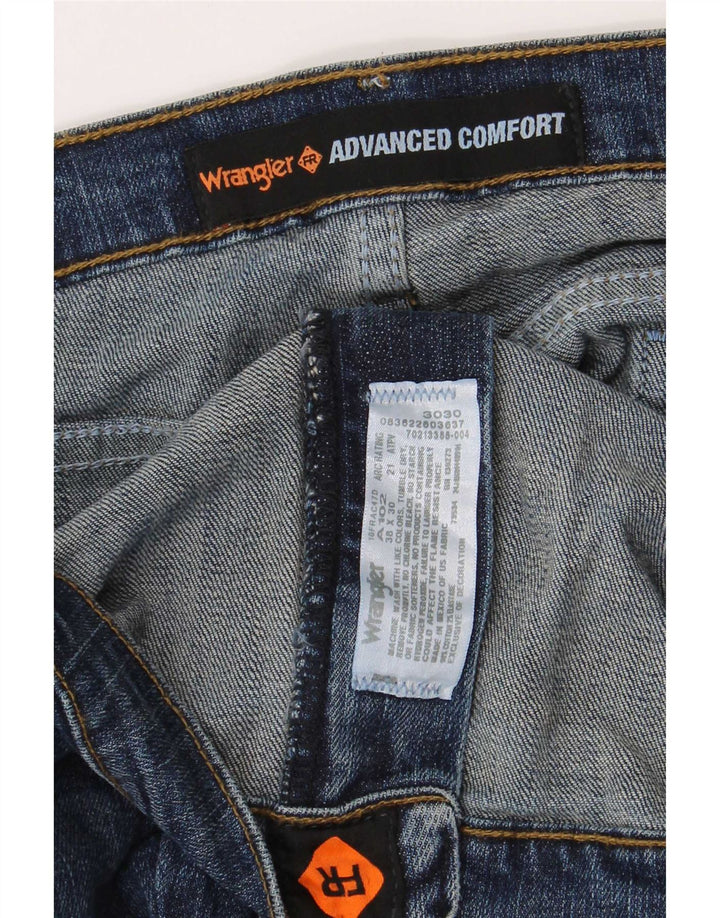 Wrangler Mens Straight Jeans W38 L30 Blue Cotton