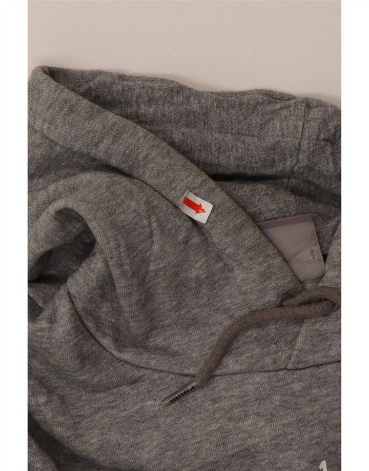 PUMA Mens Graphic Hoodie Jumper Medium Grey Cotton