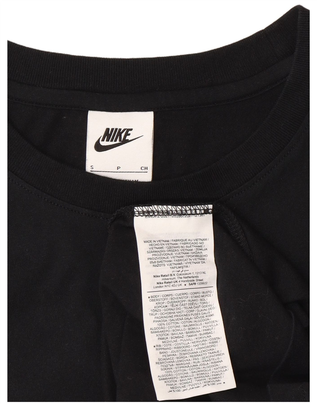 Nike Mens Graphic T-Shirt Top Small Black Cotton