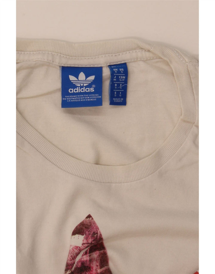 ADIDAS Mens Graphic T-Shirt Top Small White