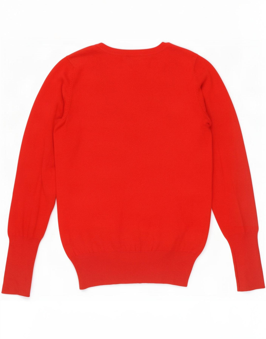 Zara Womens V-Neck Jumper Sweater UK 12 Medium Red