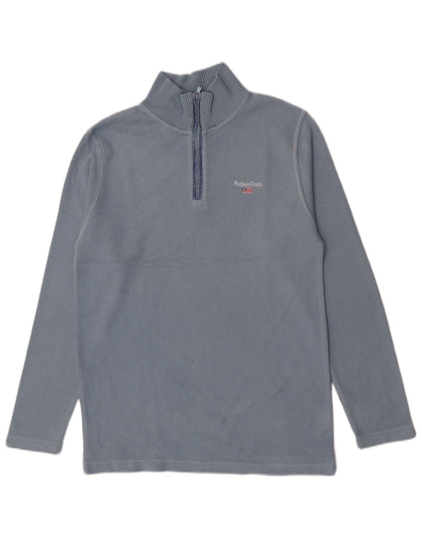 Marlboro Classics Boys Zip Neck Jumper Sweater 15-16 Years Large Blue