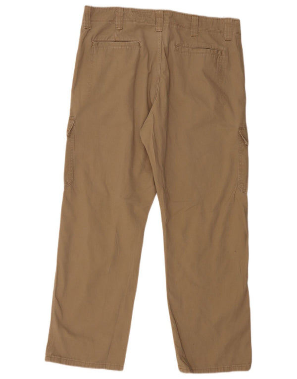 Wrangler Mens Relaxed Fit Cargo Trousers W36 L30 Beige Cotton