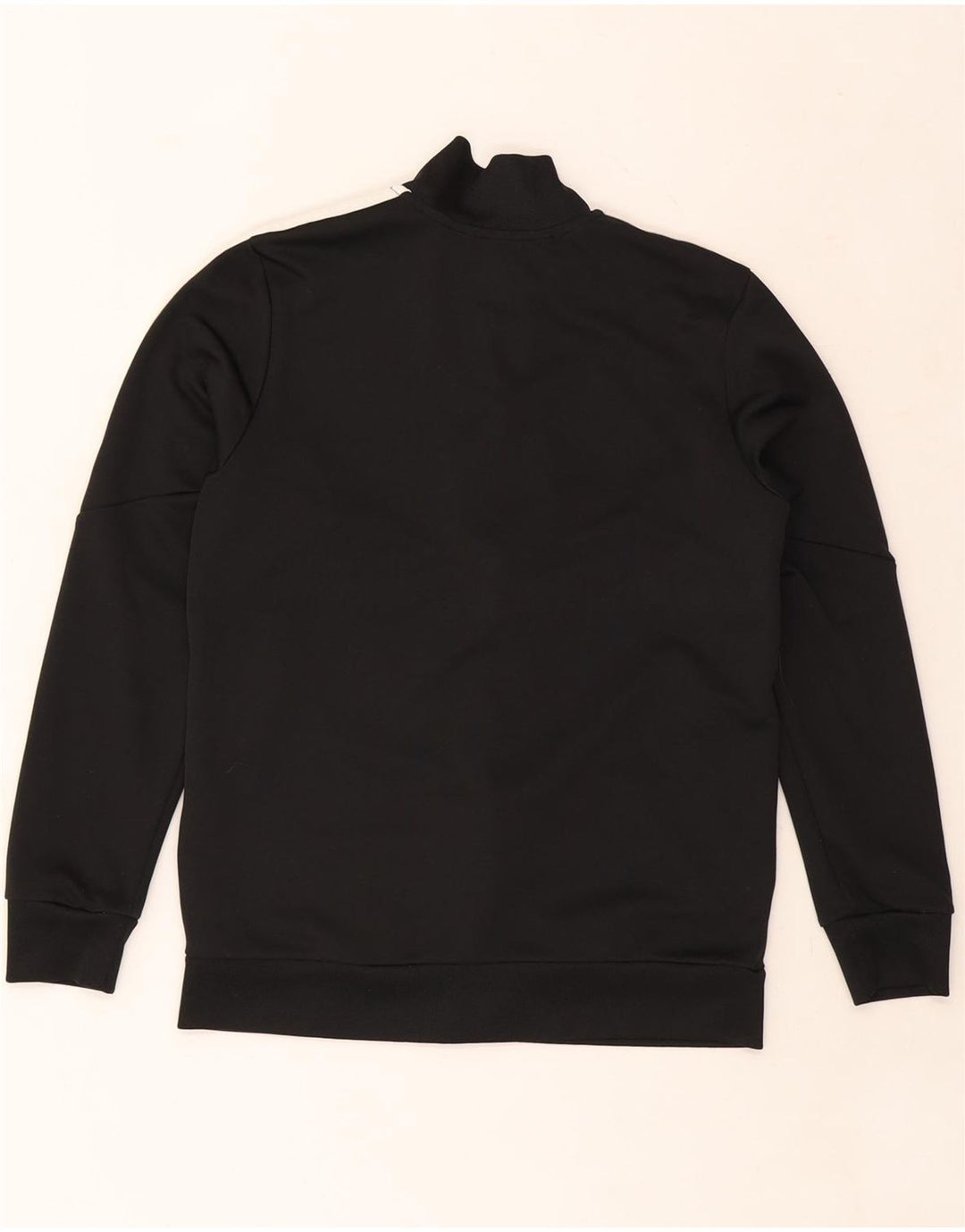 ADIDAS Boys Aeroready Tracksuit Top Jacket 13-14 Years Black Polyester