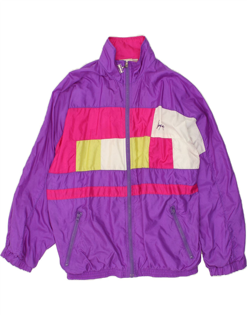 VINTAGE Mens Full Tracksuit Large Purple Colourblock Nylon | Vintage Vintage | Thrift | Second-Hand Vintage | Used Clothing | Messina Hembry 