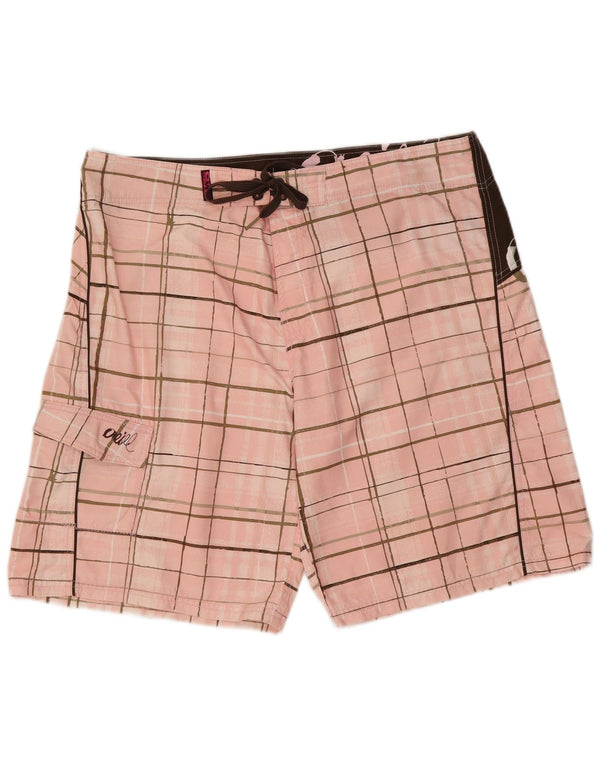 O'Neill Mens Swimming Shorts XL  Pink Check