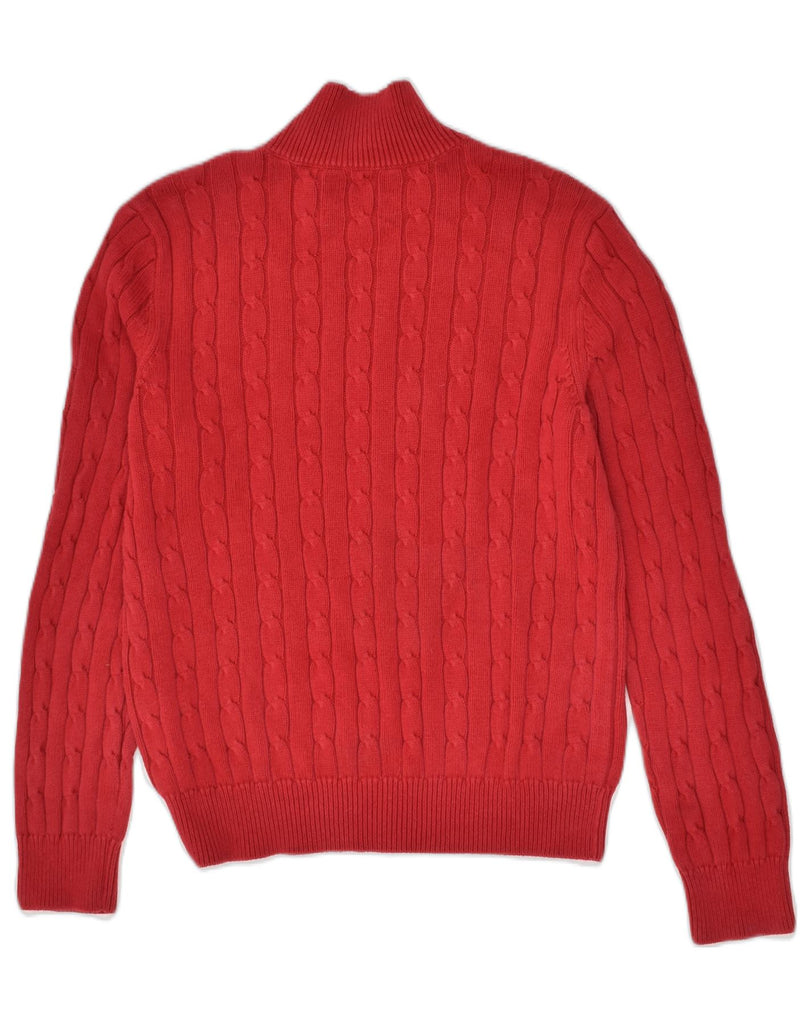 CHAPS Womens Roll Neck Jumper Sweater UK 14 Large Red Cotton | Vintage Chaps | Thrift | Second-Hand Chaps | Used Clothing | Messina Hembry 