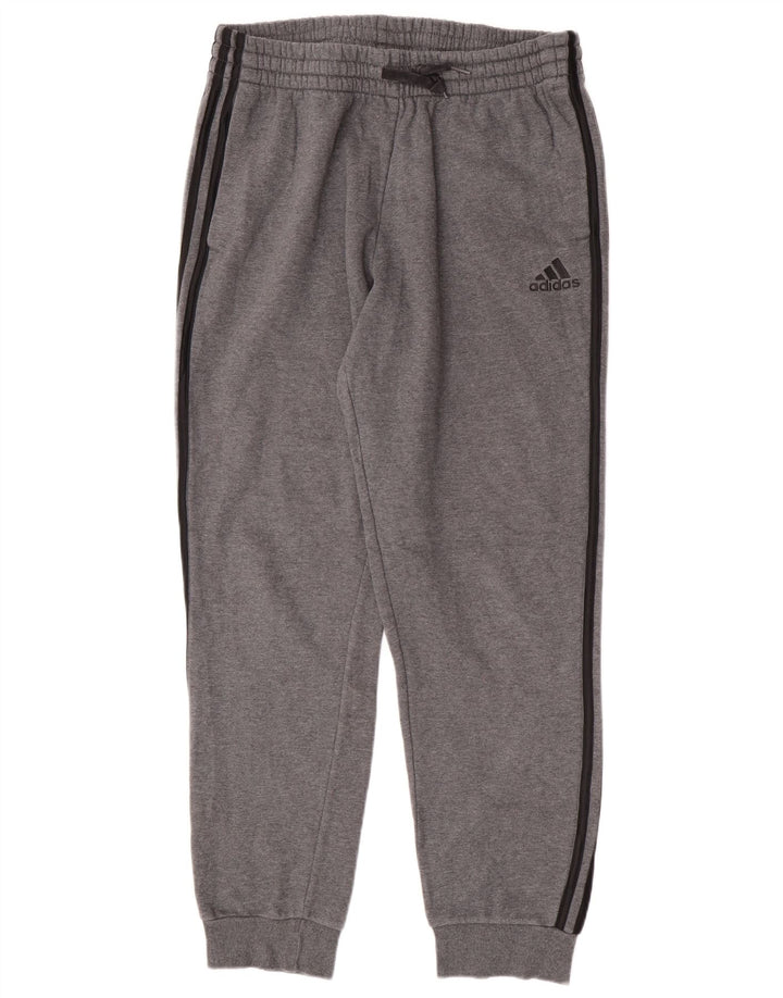 Adidas Mens Tracksuit Trousers Joggers Large Grey Cotton