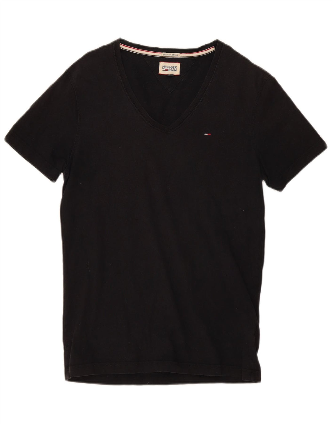 Tommy Hilfiger Mens T-Shirt Top Medium Black Cotton