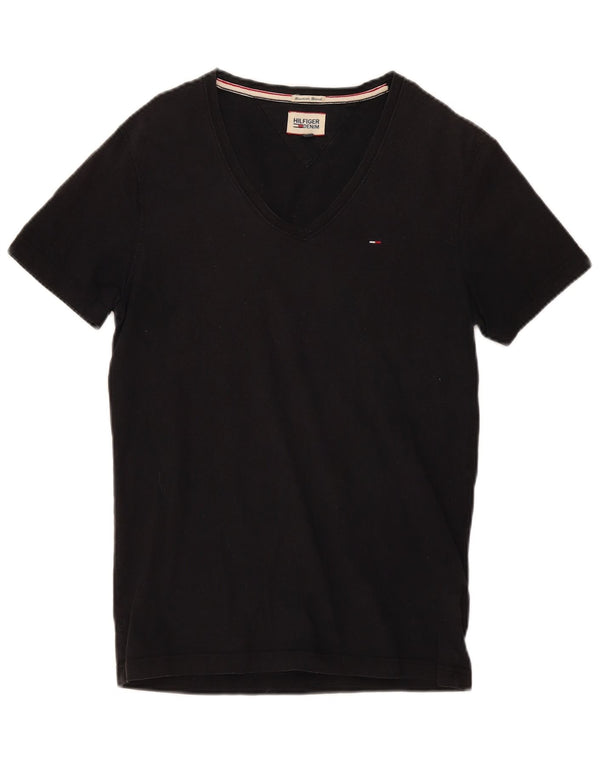 Tommy Hilfiger Mens T-Shirt Top Medium Black Cotton