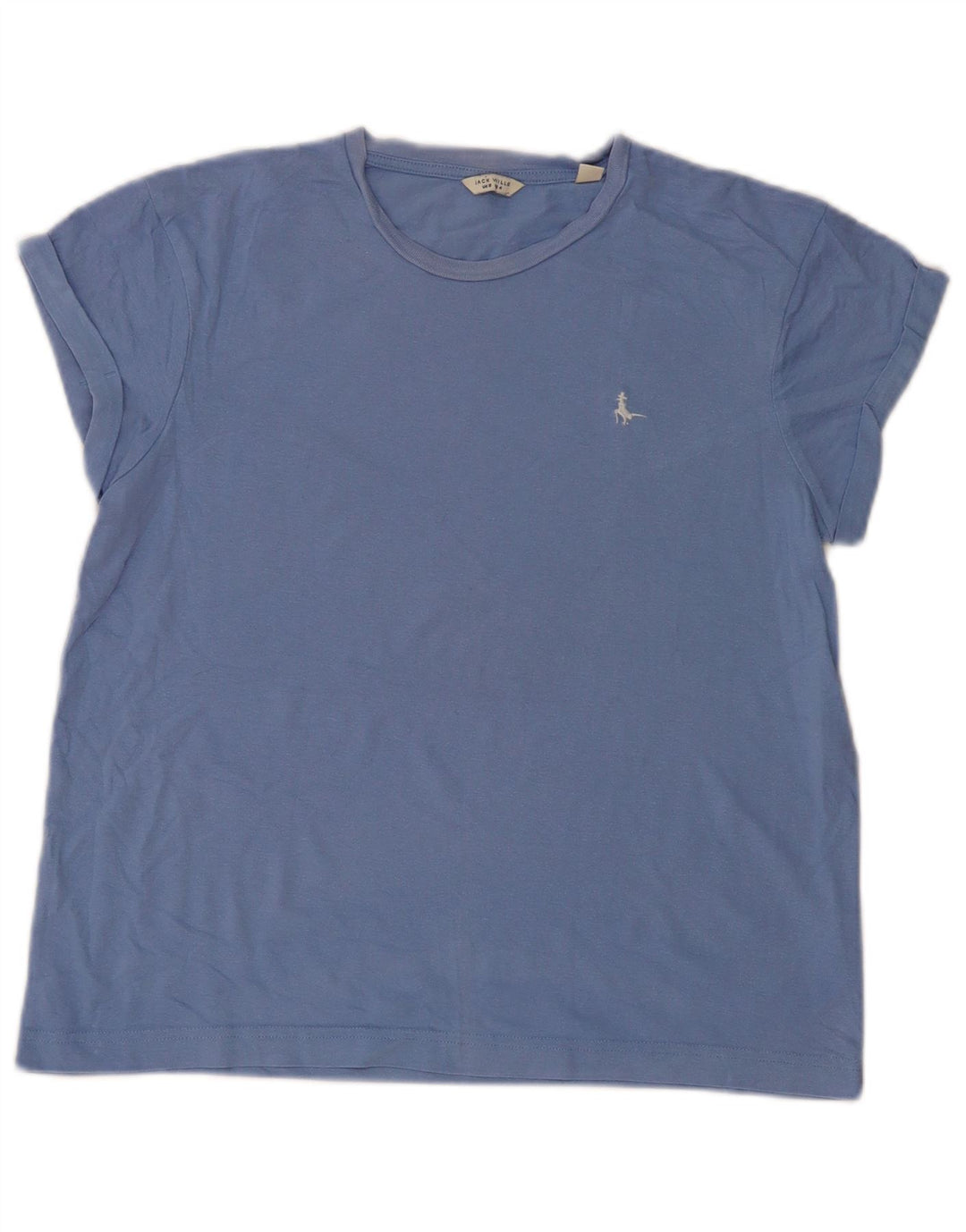 Jack Wills Womens T-Shirt Top UK 8 Small Blue Cotton