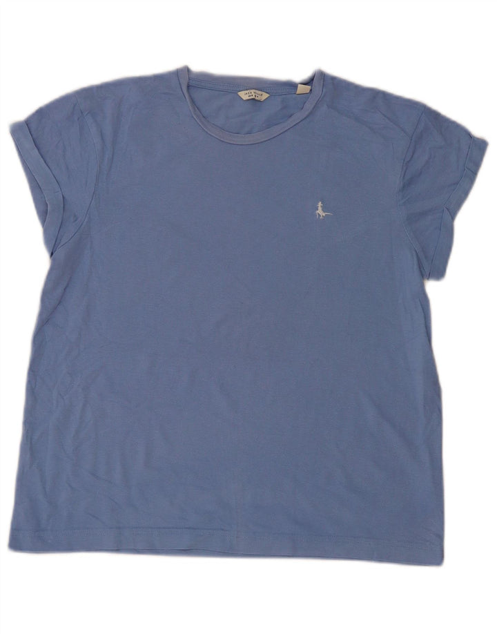 Jack Wills Womens T-Shirt Top UK 8 Small Blue Cotton
