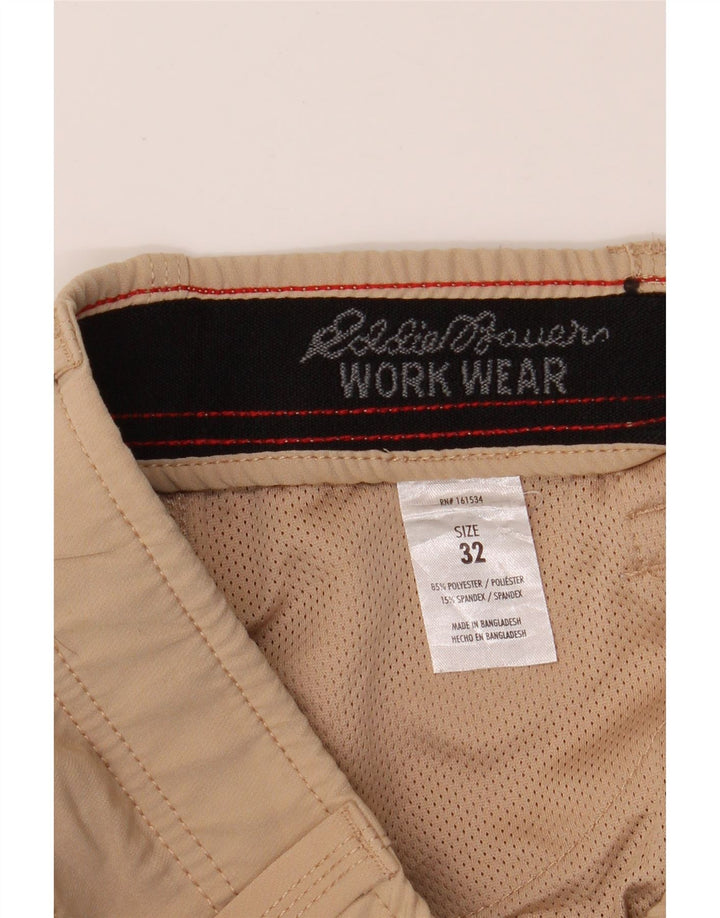 EDDIE BAUER Mens Cargo Shorts W32 Medium Beige Polyester Vintage Eddie Bauer and Second-Hand Eddie Bauer from Messina Hembry 