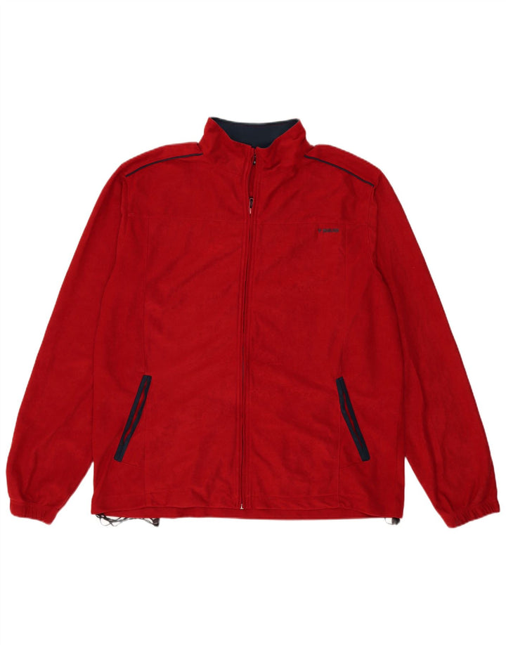 Brugi Mens Fleece Jacket UK 42 XL Red Polyester