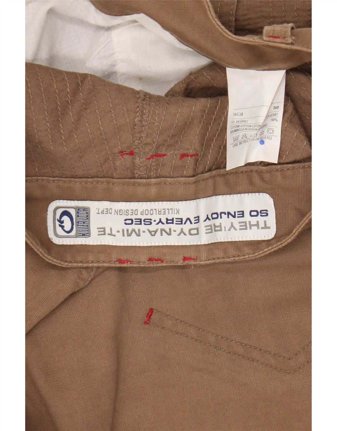Killer Loop Mens Bermuda Shorts IT 50 Large W38 Beige Cotton