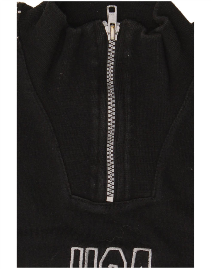 Champion Boys Graphic Sweatshirt Jumper 9-10 Years Medium Black Colourblock