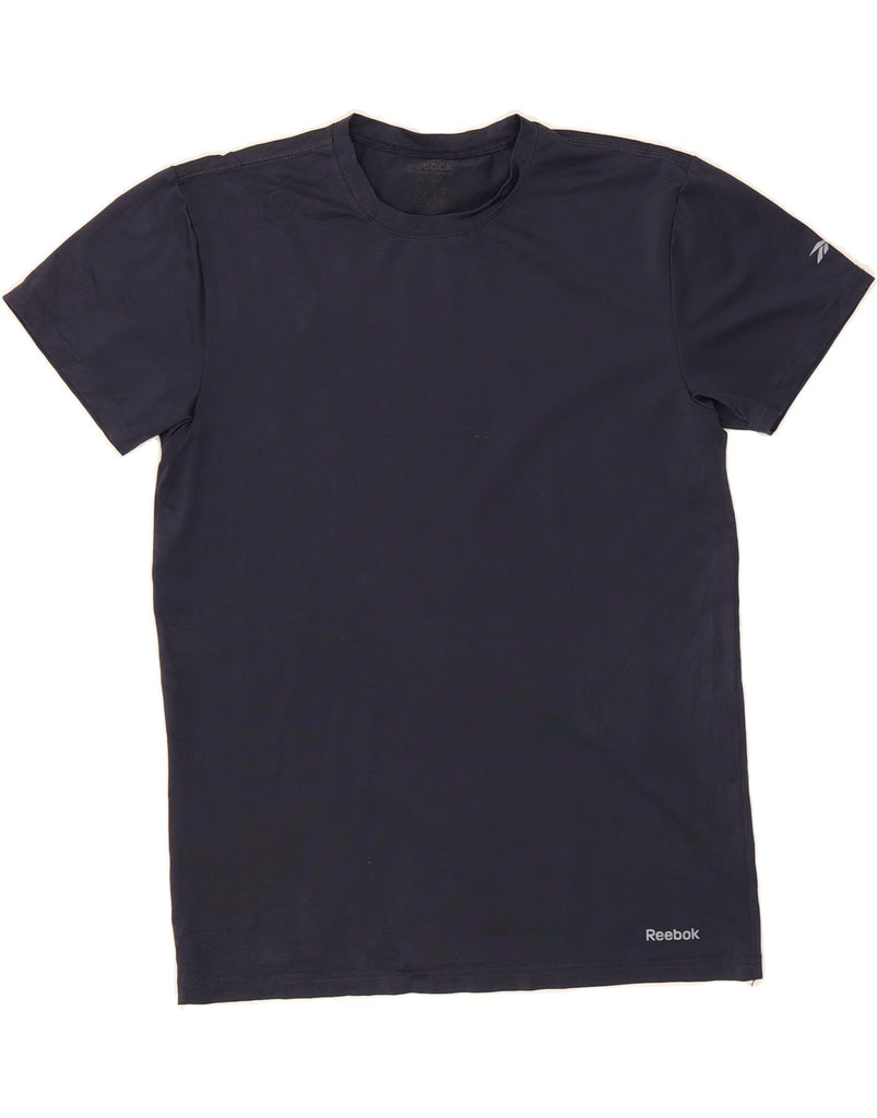 REEBOK Womens T-Shirt Top UK 14 Medium Navy Blue Vintage Reebok and Second-Hand Reebok from Messina Hembry 