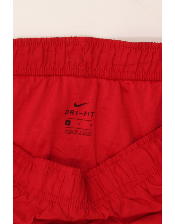 NIKE Womens Dri Fit Sport Shorts UK 16 Large Red Polyester Vintage Nike and Second-Hand Nike from Messina Hembry 
