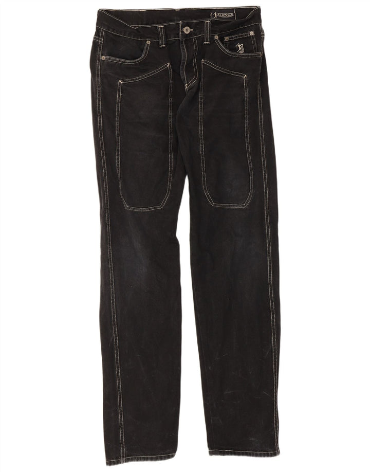 Jeckerson Mens Straight Jeans IT 48 Medium W32 L32 Black Cotton