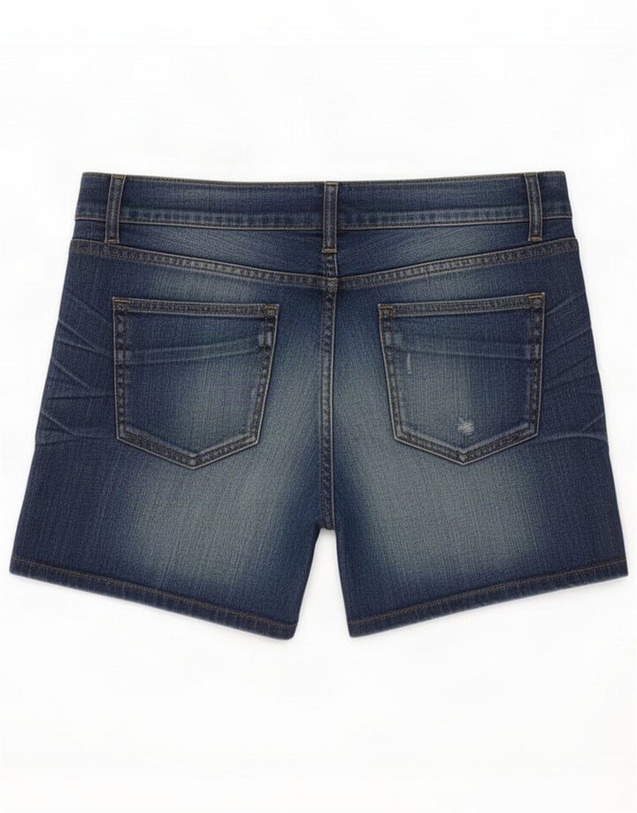 Massimo Dutti Womens Denim Shorts EU 40 Medium W30 Blue Cotton