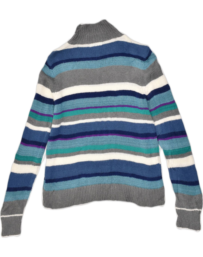 CHAPS Womens Turtle Neck Jumper Sweater UK 12 Medium Multicoloured Striped | Vintage Chaps | Thrift | Second-Hand Chaps | Used Clothing | Messina Hembry 