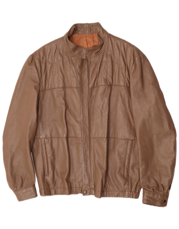 Vintage Mens Leather Jacket UK 40 Large Brown