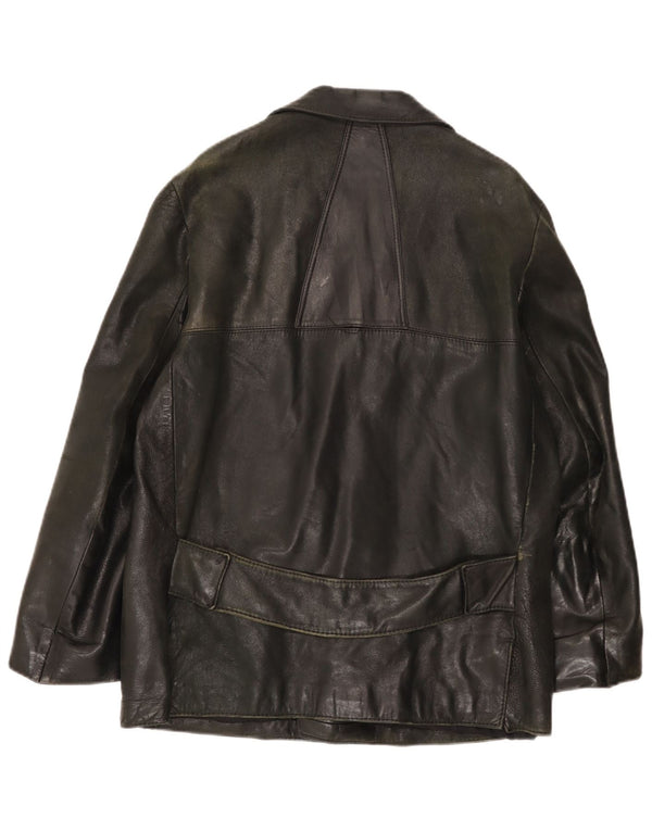 Vintage Mens Leather Jacket UK 38 Medium Black