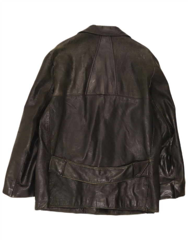 Vintage Mens Leather Jacket UK 38 Medium Black