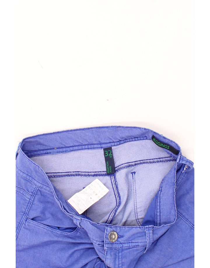 BENETTON Womens Jegging Jeans W32 L30 Purple Cotton Vintage Benetton and Second-Hand Benetton from Messina Hembry 