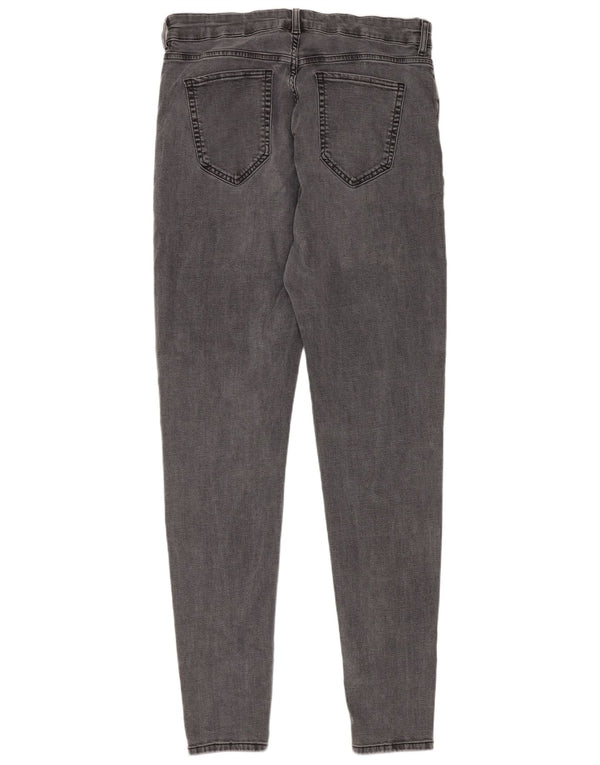 Marks & Spencer Womens High Waist Skinny Jeans UK 16 Large W32 L30 Grey