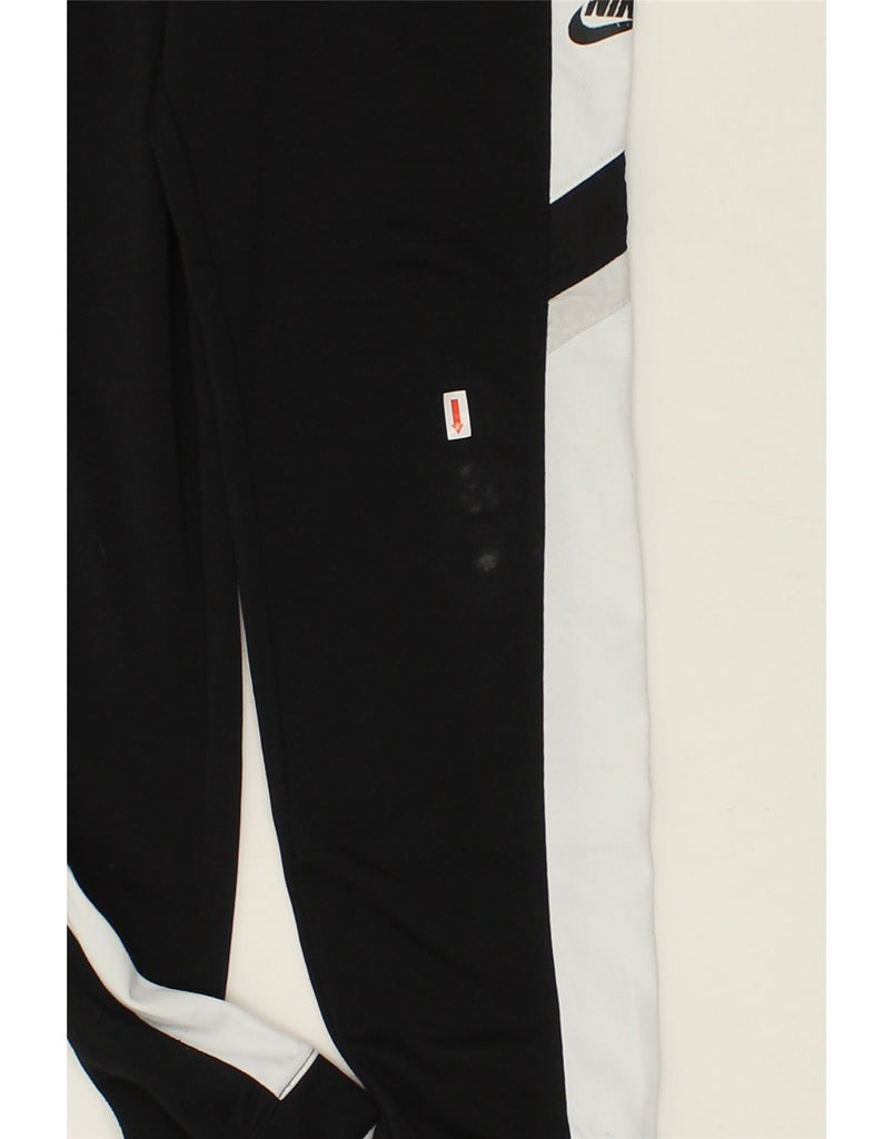 NIKE Boys Tracksuit Trousers Joggers 10-11 Years Medium Black Colourblock | Vintage Nike | Thrift | Second-Hand Nike | Used Clothing | Messina Hembry 